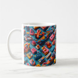 Taza De Café Diseño de patrón de gomas de borrar con formas úni