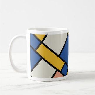 Taza De Café diseño de patrón geométrico abstracto moderno en b