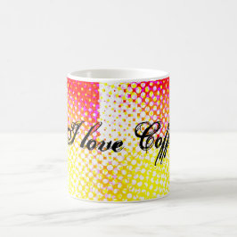 Taza De Café Diseño de patrón rosa amarillo
