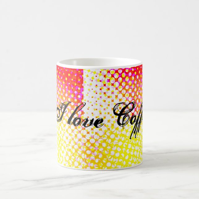 Taza De Café Diseño de patrón rosa amarillo (Centro)