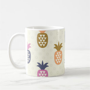 Taza De Café Diseño de patrones de cosecha de piña sin soldadur