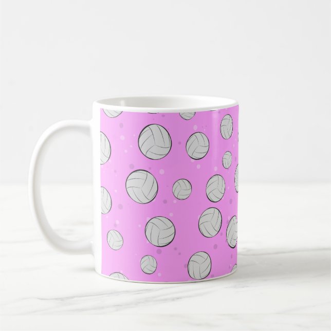 Taza De Café Diseño de patrones de voleibol (Izquierda)