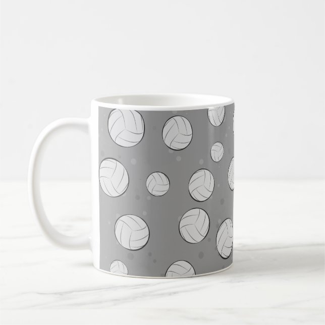 Taza De Café Diseño de patrones de voleibol (Izquierda)