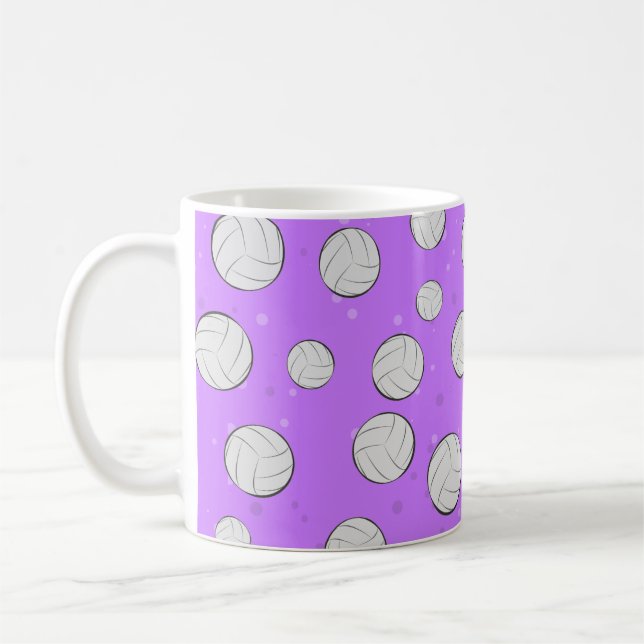 Taza De Café Diseño de patrones de voleibol (Izquierda)