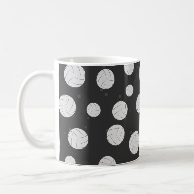 Taza De Café Diseño de patrones de voleibol (Izquierda)