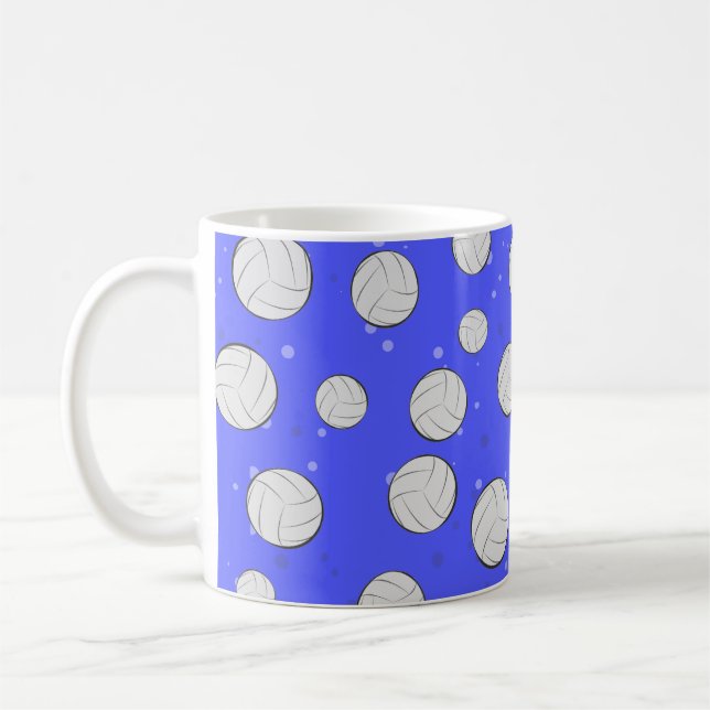 Taza De Café Diseño de patrones de voleibol (Izquierda)