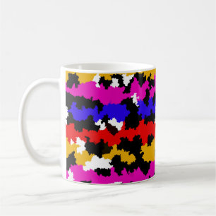 Taza De Café Diseño de patrones fractales de abstracción urbana