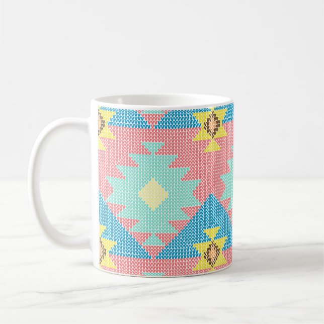 Taza De Café Diseño de patrones geométricos sin fisuras, ide de (Izquierda)