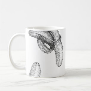 Taza De Café Diseño de patrones impecable o fondo con plátano.