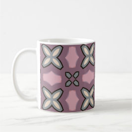 Taza De Café Diseño de patrones rosa y gris