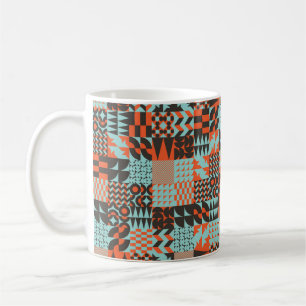 Taza De Café Diseño de patrones sin fisuras de mosaico con vari