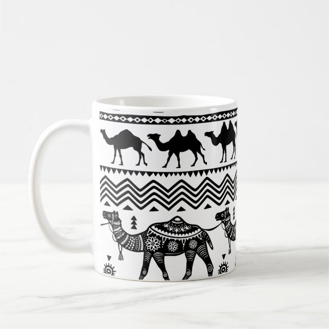 Taza De Café Diseño de patrones sin soldadura de camellos decor (Izquierda)