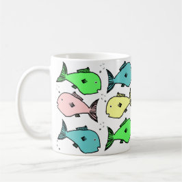 Taza De Café Diseño de peces coloridos