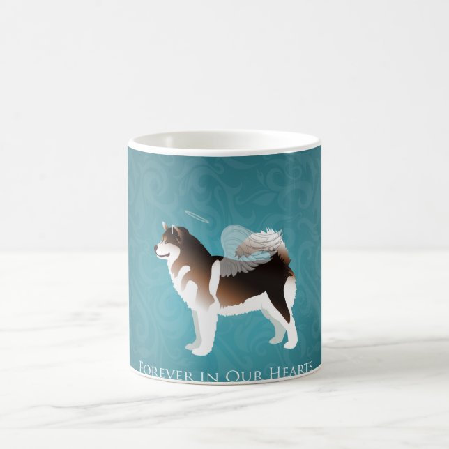 Taza De Café Diseño de pérdida de Mascota en Malamute (Centro)