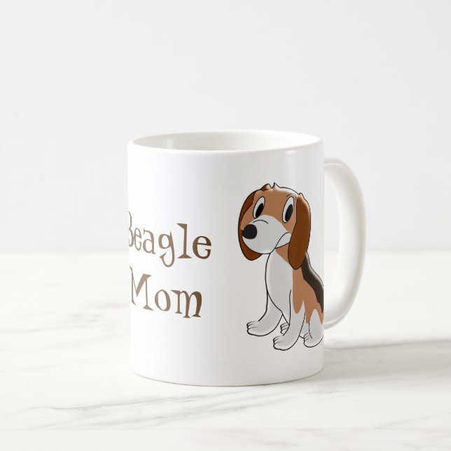 Taza De Café Diseño de perro beagle personalizado (Anverso derecho)