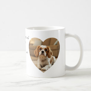 Taza De Café Diseño de Perro en Forma de Corazón – “Felicidad e