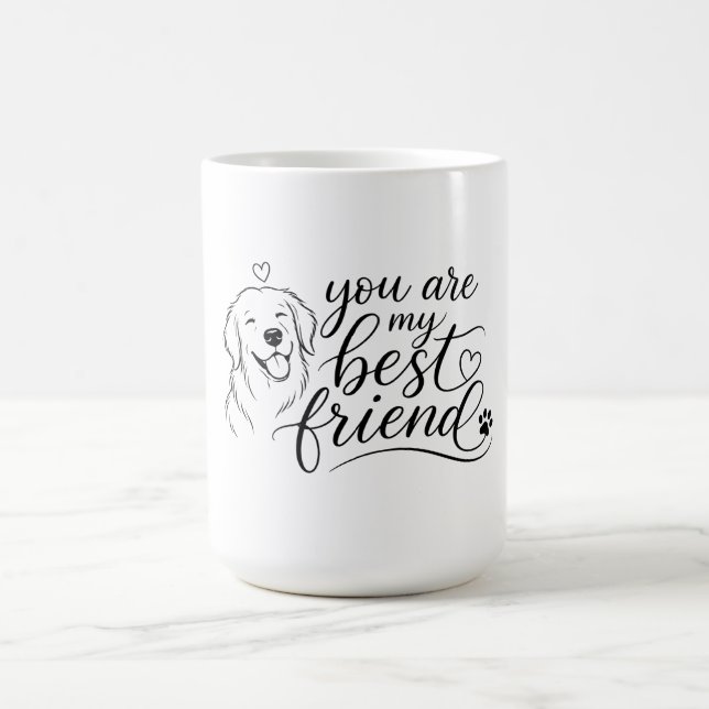 Taza De Café Diseño de Perro Mejor Amigo (Centro)