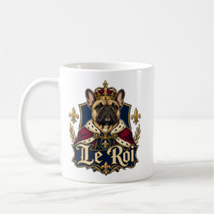 Taza De Café Diseño de perro real rey Bulldog Francés