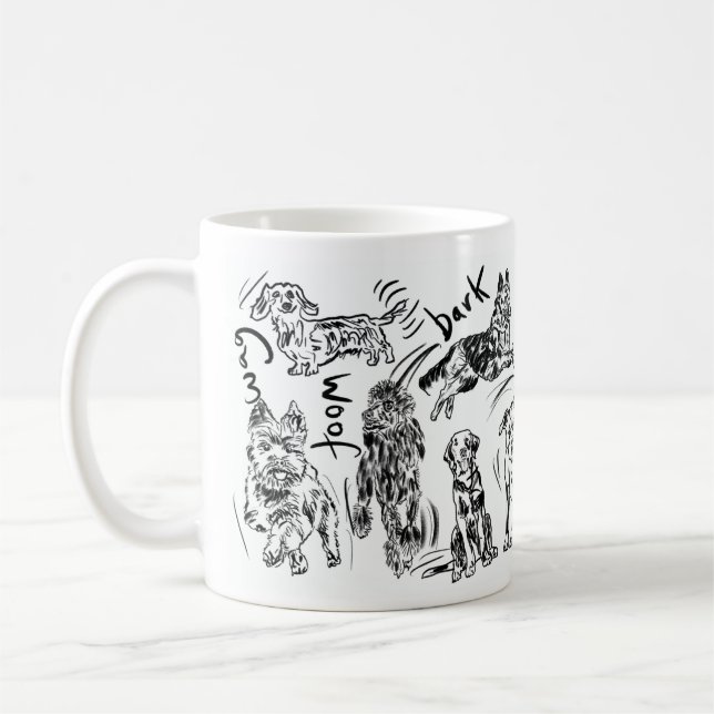 Taza De Café diseño de perros (Izquierda)