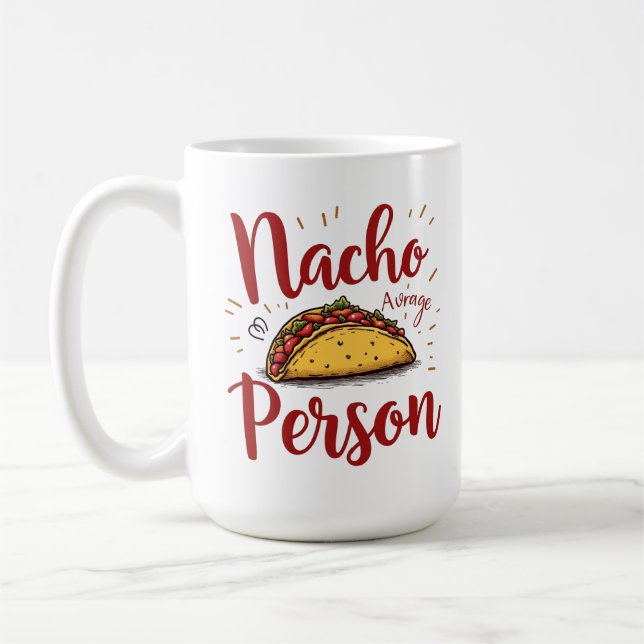 Taza De Café Diseño de persona promedio de Nacho (Izquierda)