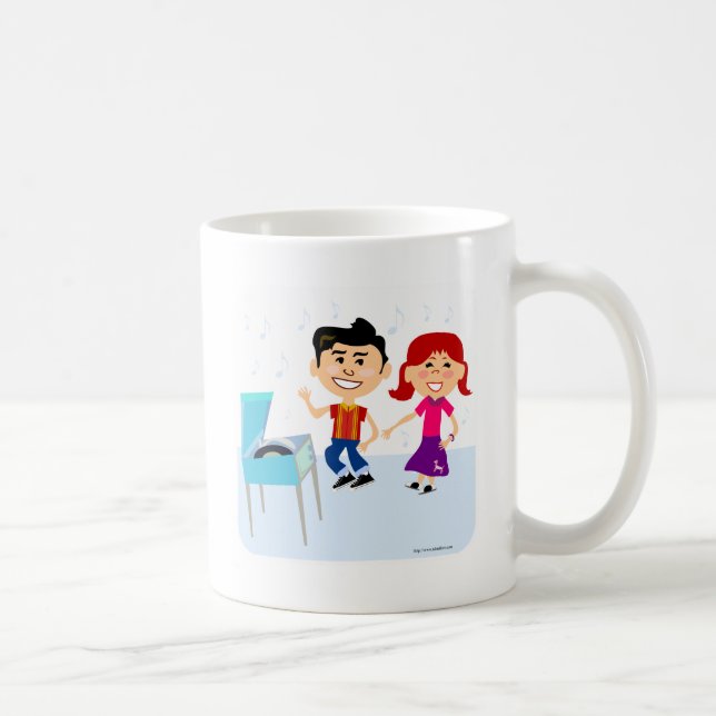 Taza De Café Diseño de personajes de dibujos animados divertido (Derecha)