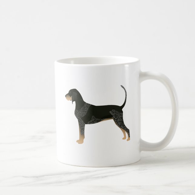 Taza De Café Diseño de Personalizable básico de raza Bluetick C (Derecha)