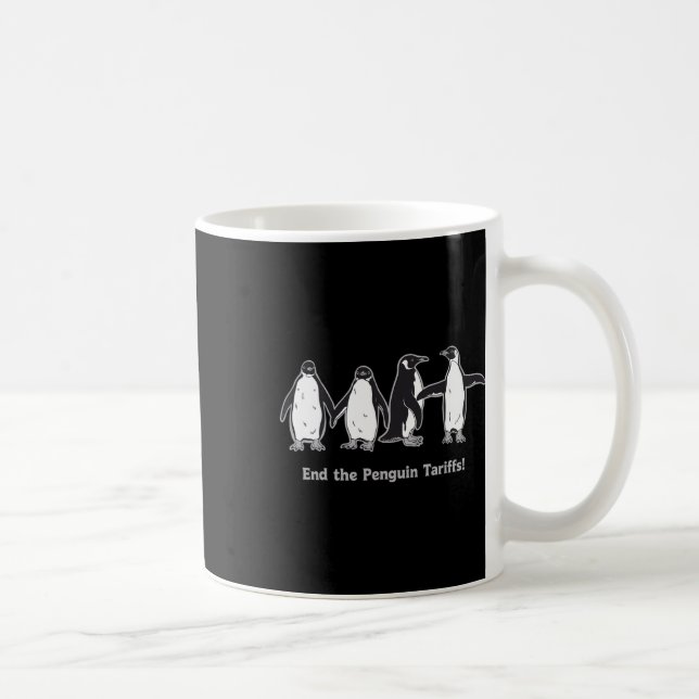Taza De Café Diseño de Personalizado de Aranceles de Pingüino F (Derecha)