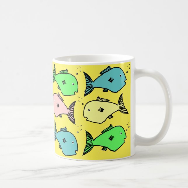 Taza De Café Diseño de pescado tropical tazón de café (Derecha)