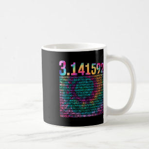 Taza De Café Diseño De Pi Para El Profesor Tie Dye 3.14 Dígitos