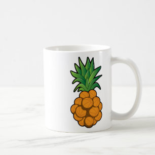 Taza De Café Diseño de piña de dibujos divertidos Guay Sketll -