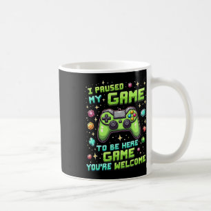 Taza De Café Diseño de píxeles de jugador divertido Pausé mi ju