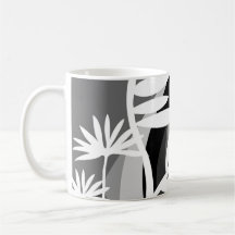 Diseño de plantas en blanco y negro