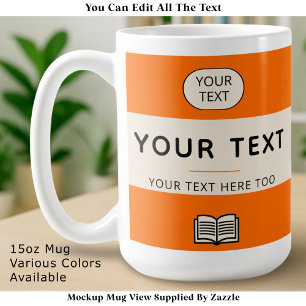 Taza De Café Diseño de portada de bolsillo vintage con nombre p