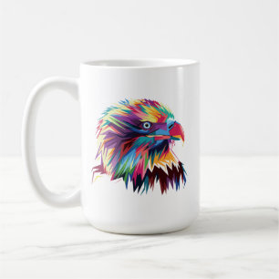 Taza De Café Diseño de Prismático Geométrico de Águila Calva-80