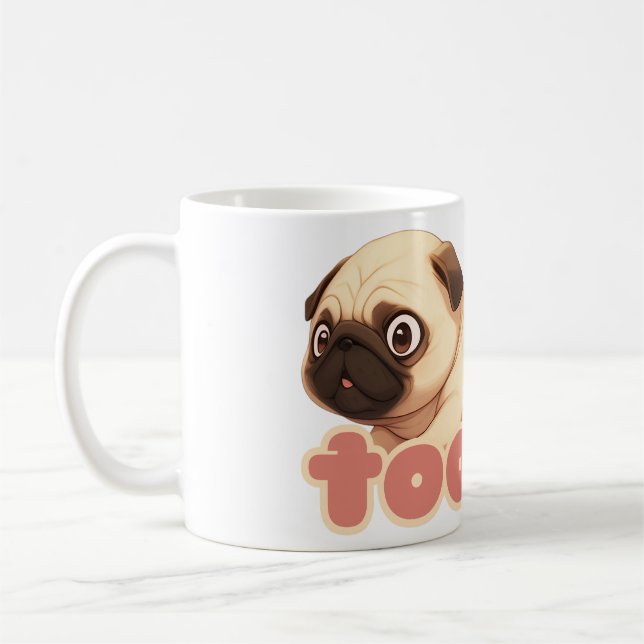 Taza De Café Diseño de Pug Farting (Izquierda)
