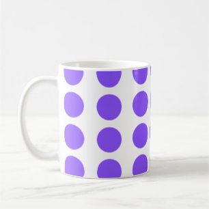 Taza De Café Diseño de puntos de polka púrpura