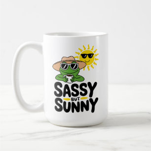 Taza De Café Diseño de rana fresca pero soleada - Verano divert