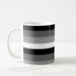 Taza De Café Diseño de rayas blancas negras