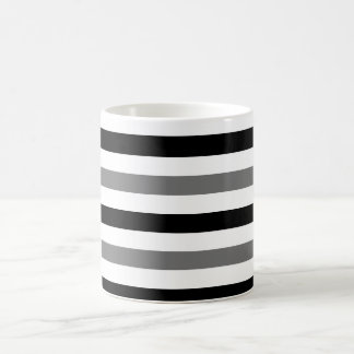 Taza De Café Diseño de rayas blancas y negras Ahs