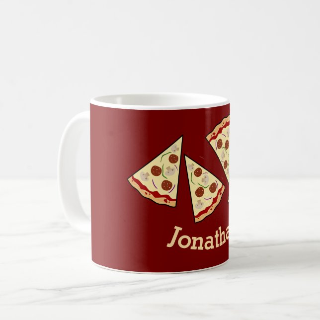 Taza De Café Diseño de rebanadas de pizza  (Anverso izquierdo)