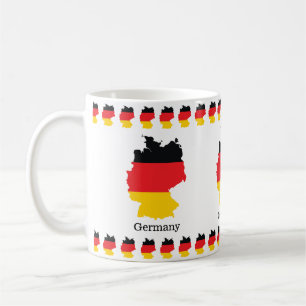 Taza De Café Diseño de recuerdo de bandera de Alemania en mapa