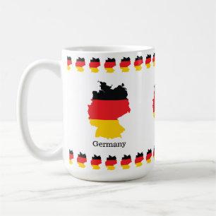 Taza De Café Diseño de recuerdo de bandera de Alemania en mapa