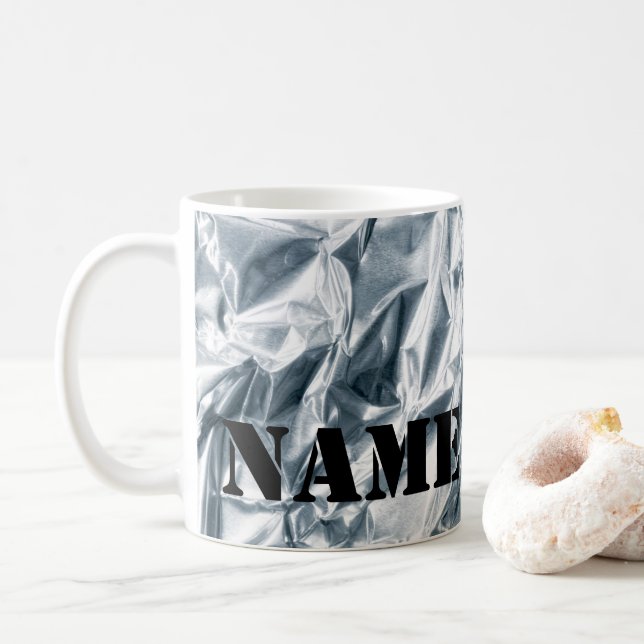 Taza De Café Diseño de Relieve metalizado de aluminio personali (Con donut)