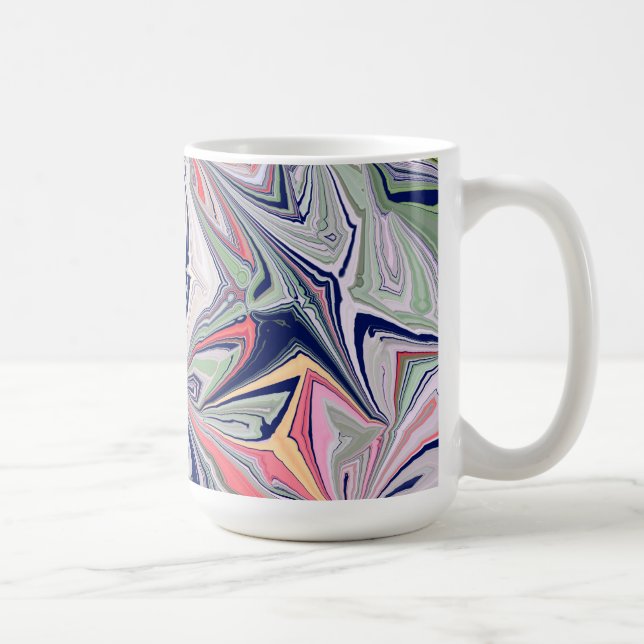 Taza De Café Diseño de resumen de mármol (Derecha)