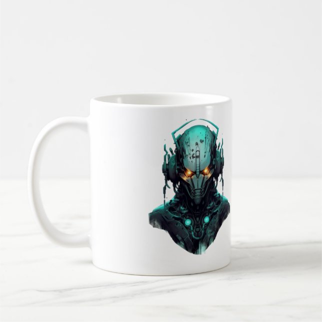 Taza De Café Diseño de robots (Izquierda)