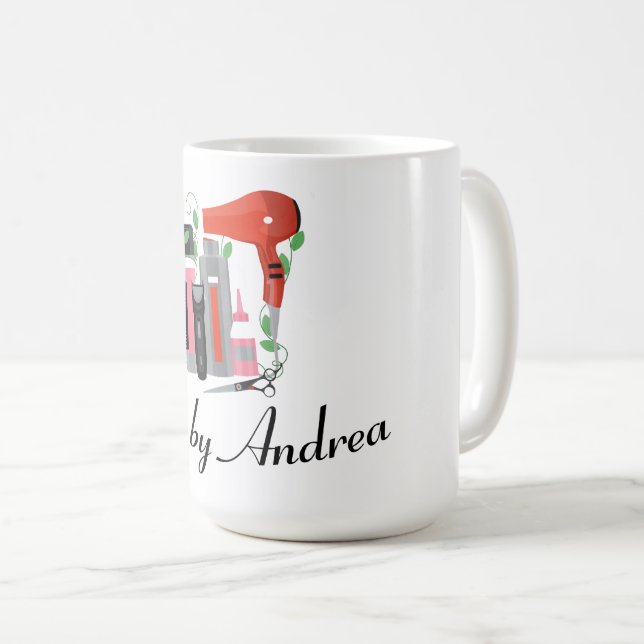 Taza De Café Diseño de Salón de Cabello (Anverso derecho)