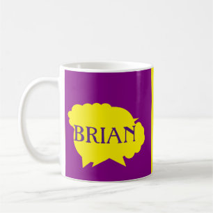 Taza De Café Diseño de salpicaduras moradas y amarillas para Br