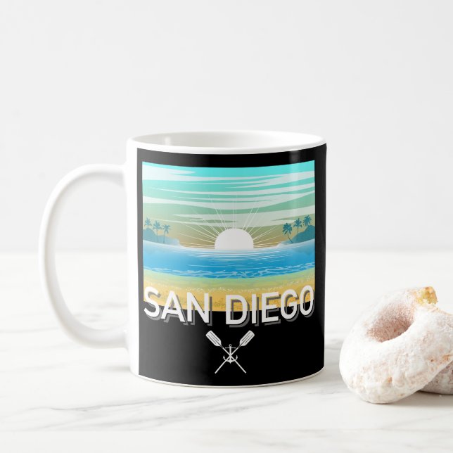 Taza De Café Diseño de San Diego - Mug clásico (Con donut)