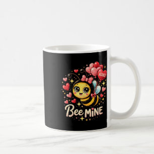 Taza De Café Diseño de San Valentín de Cute Bee Mine con Corazo