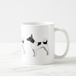 Taza De Café Diseño de silueta de raza básica Rat Terrier